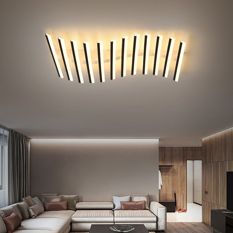 Kenzy® Modern Linear LED Deckenleuchte Wohn/Esszimmer aus Metall & Acryl