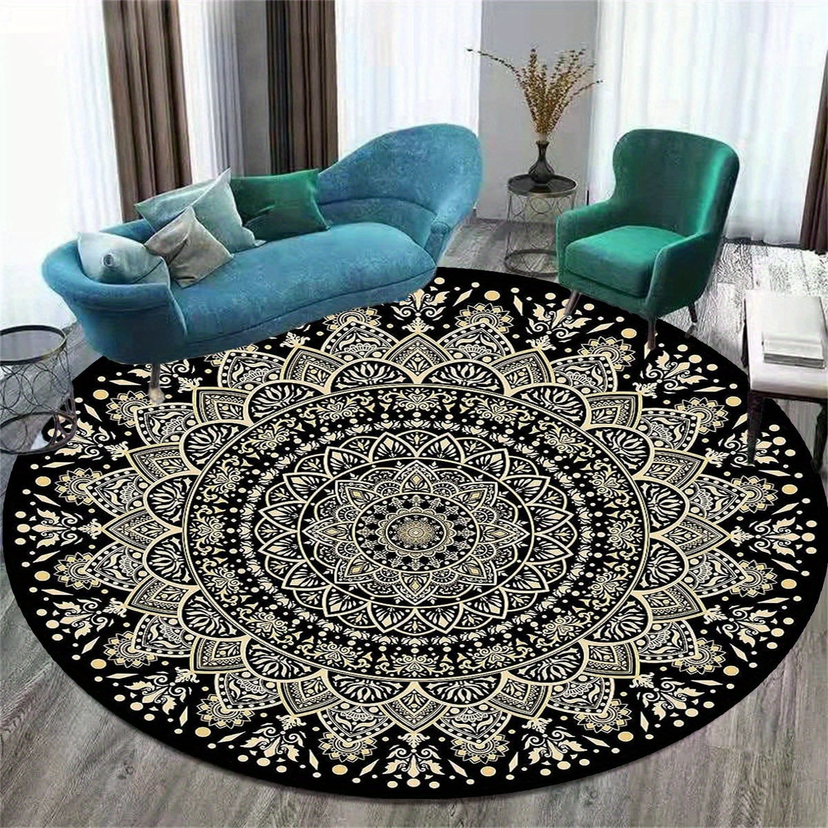 MandalaGlow® Luxuriöser rutschfester Mandala-Teppich – Stilvoll und sicher