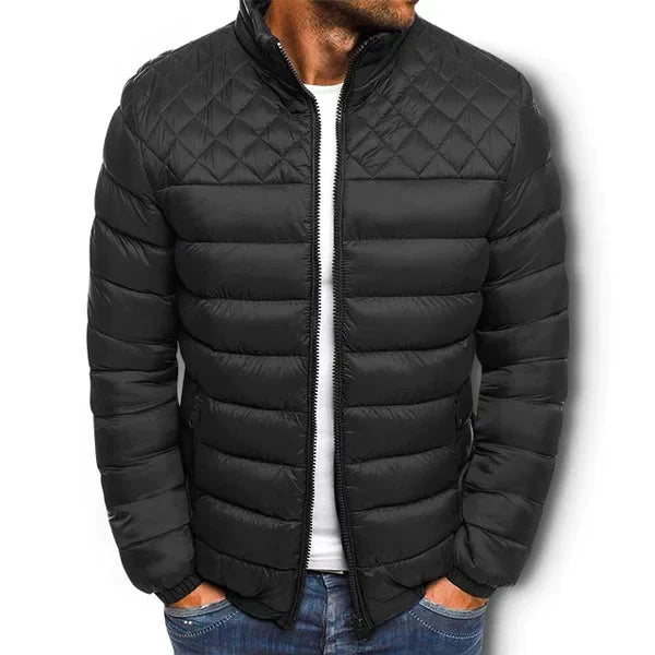 Wattierte Winterjacke für Herren in sportlichem Design mit Steppjacke