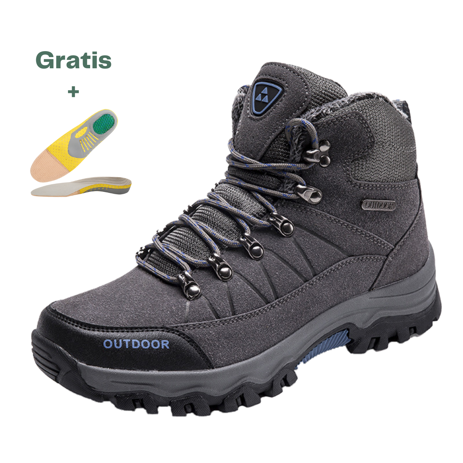 ERGOHikingBoots® Gefütterter Ergonomischer Outdoor- und Wanderschuh + Gratis Einlegesohlen