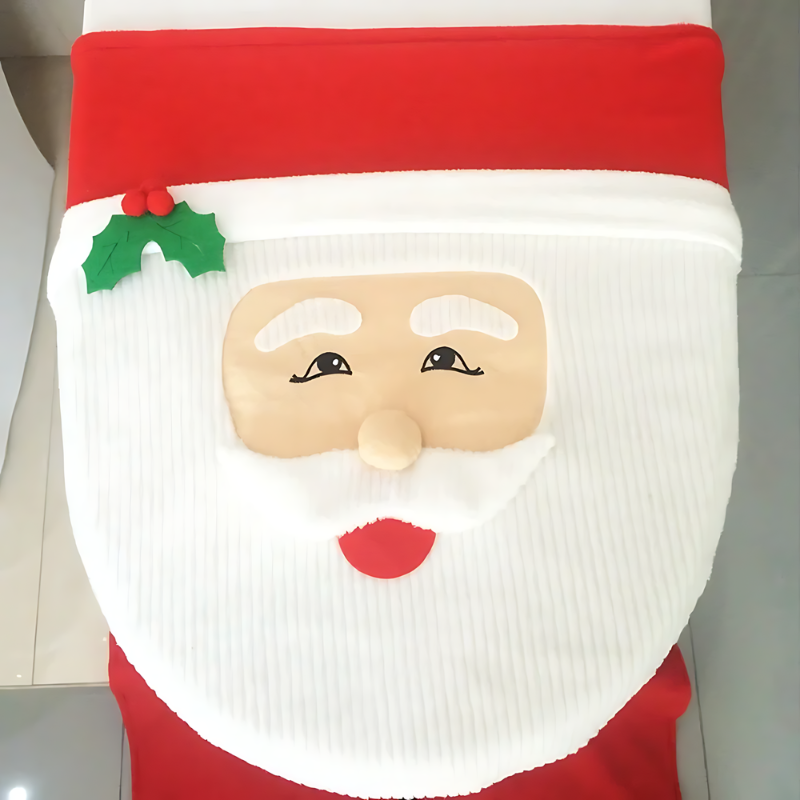 JollySanta® Weihnachtliches Toilettenset mit Weihnachtsmann-Motiv