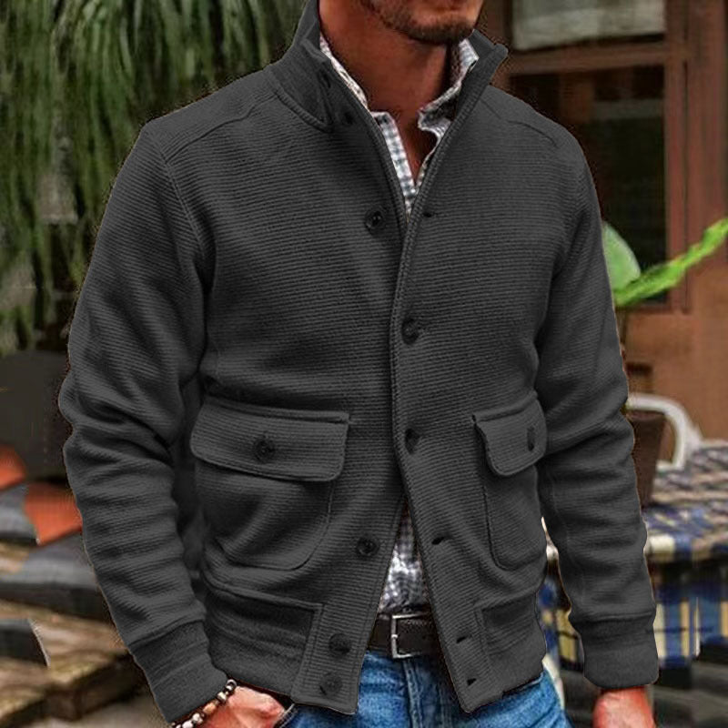 Herren Winterjacke mit Stehkragen in Steppdesign für kalte Tage