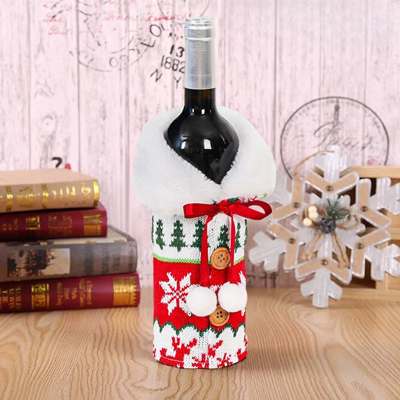 JollyWein® Weihnachtliche Flaschenhülle – Eleganz für die Festtage