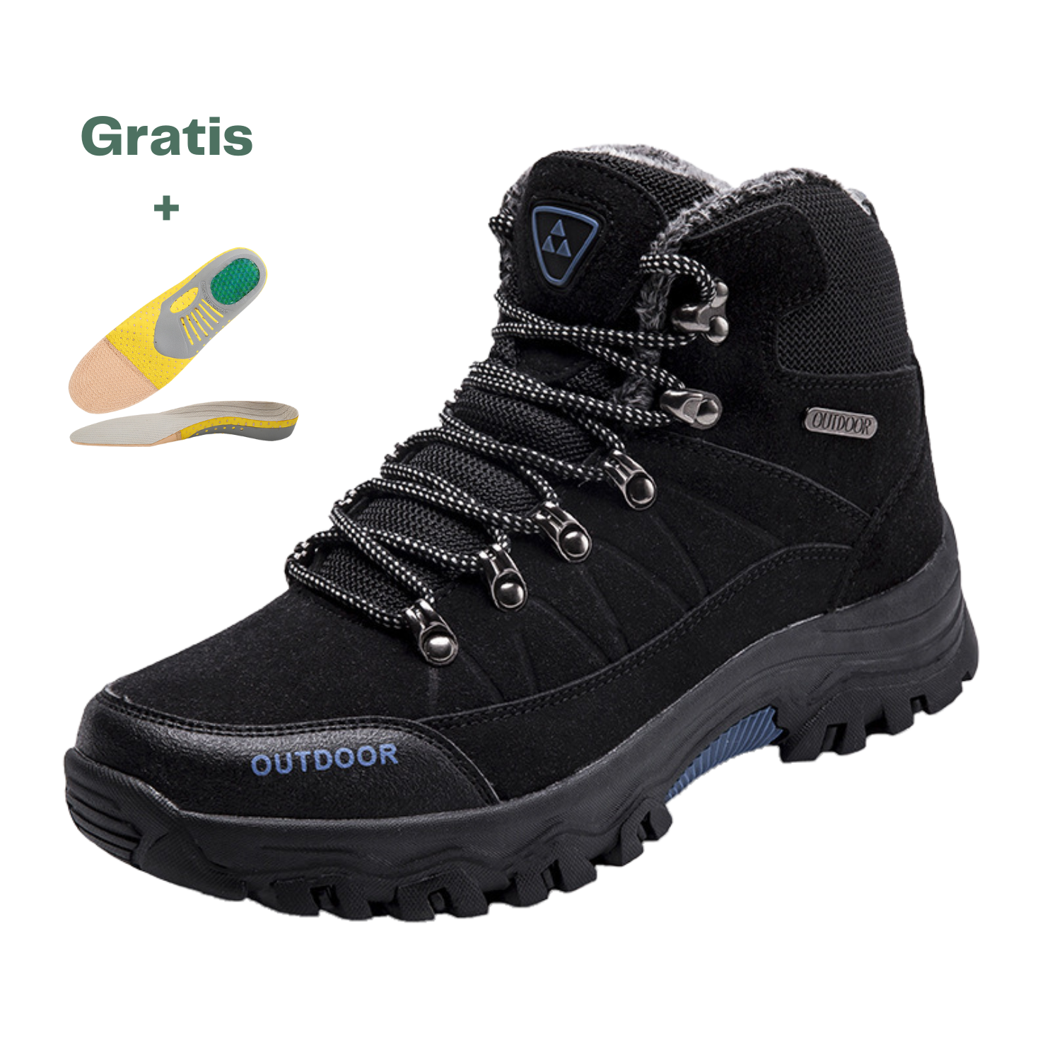 ERGOHikingBoots® Gefütterter Ergonomischer Outdoor- und Wanderschuh + Gratis Einlegesohlen