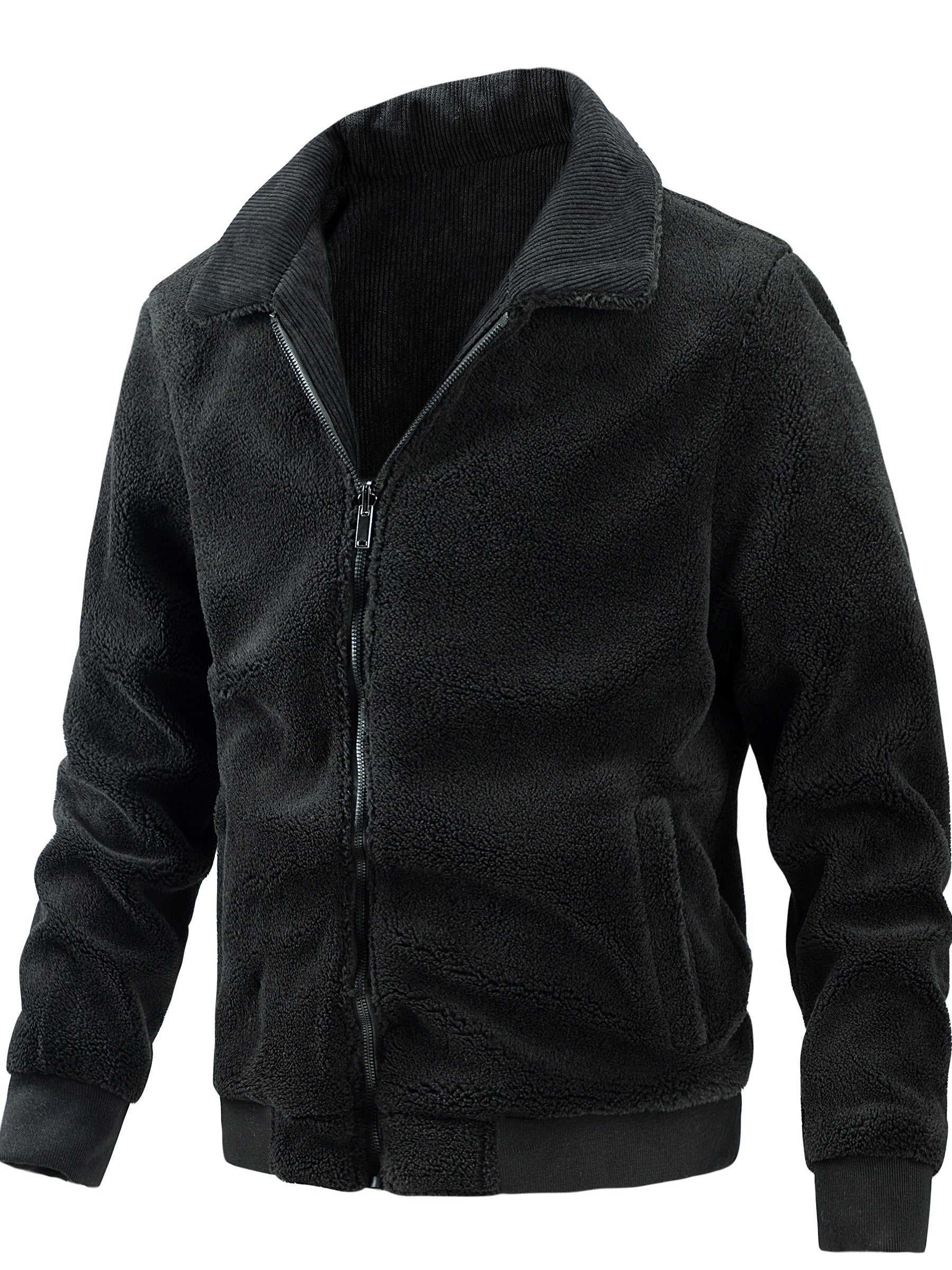 Fleecejacke für Herren in winterlichem Design, ideal für Freizeit und als Übergangsjacke