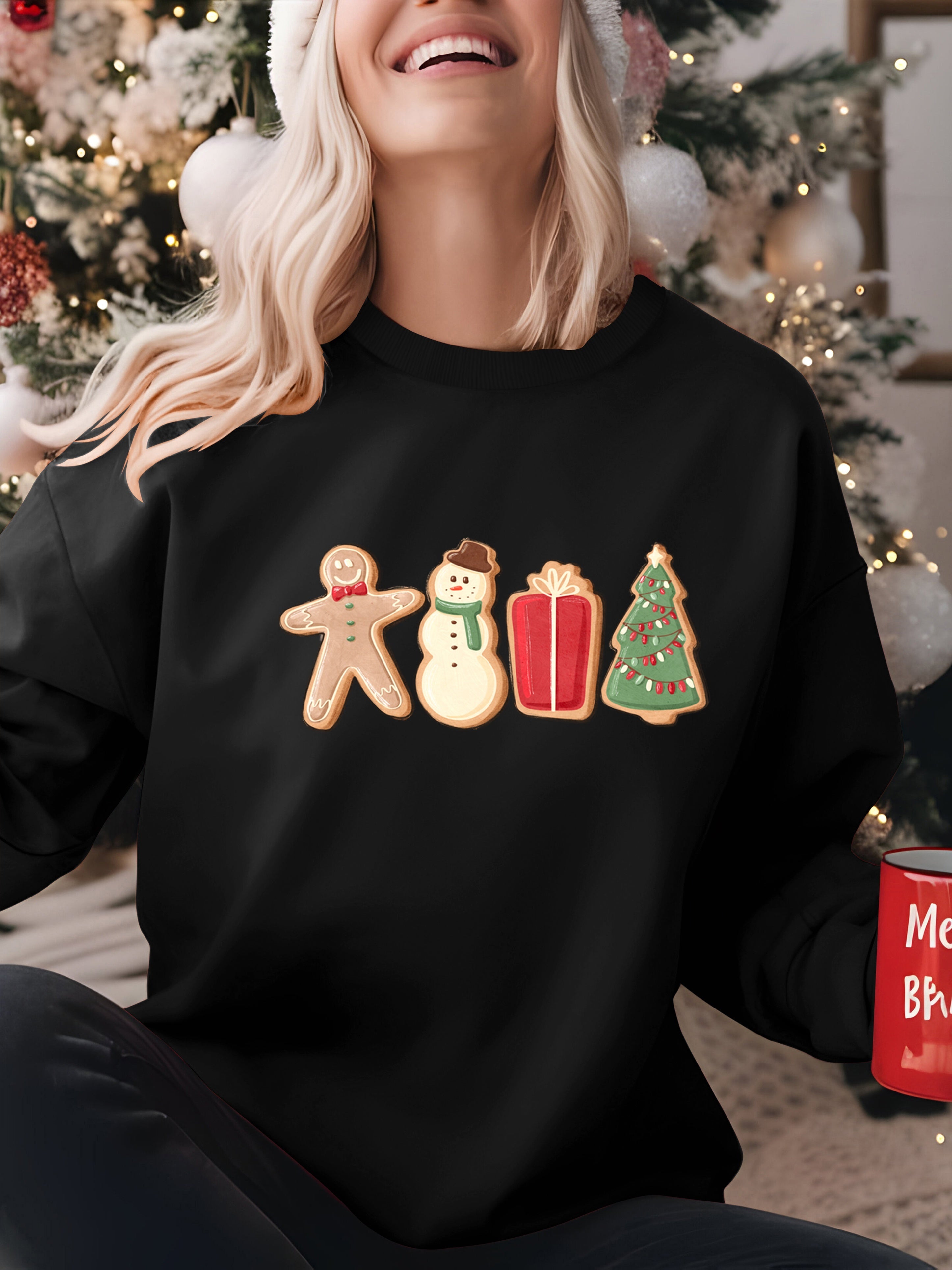 Mia® Festliches Damen Sweatshirt mit Weihnachtsmotiven