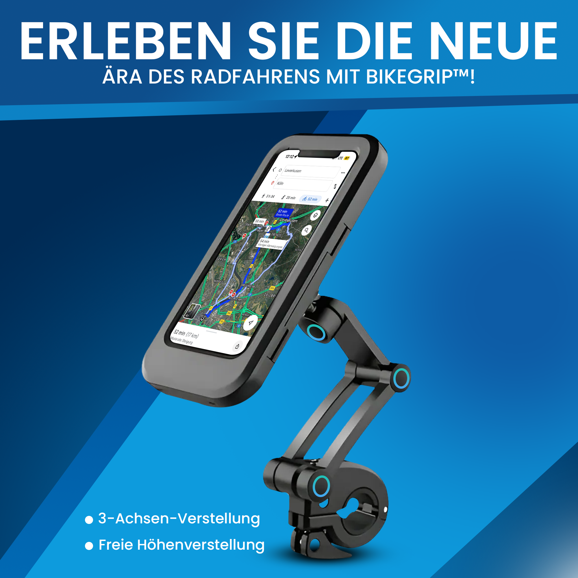 BikeGuardian™ Wasserdichte Smartphone-Halterung für jedes Wetter – Fahrrad & Motorrad