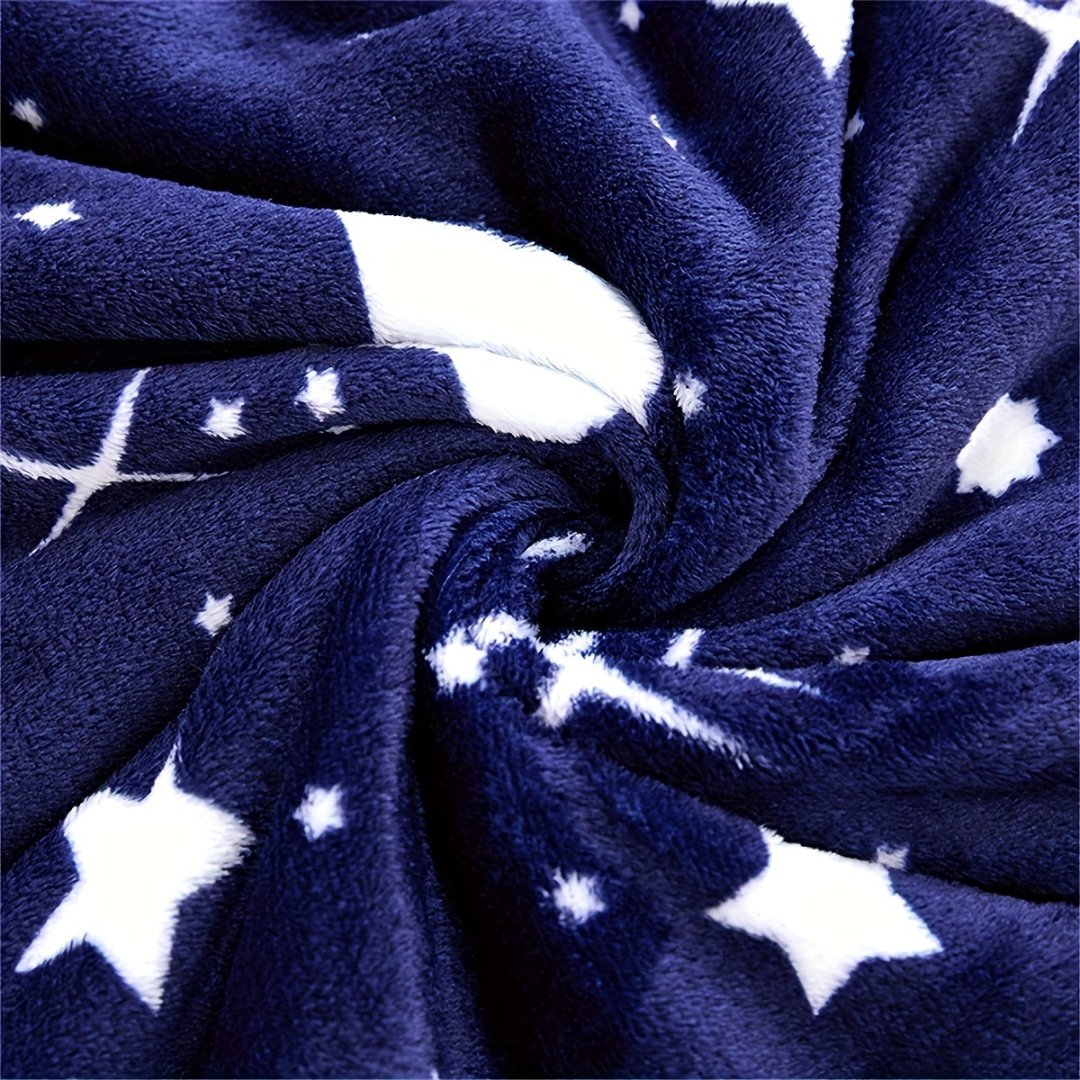 MeteorLuxe® Stilvolle Meteor-Fleece-Decke in Blau