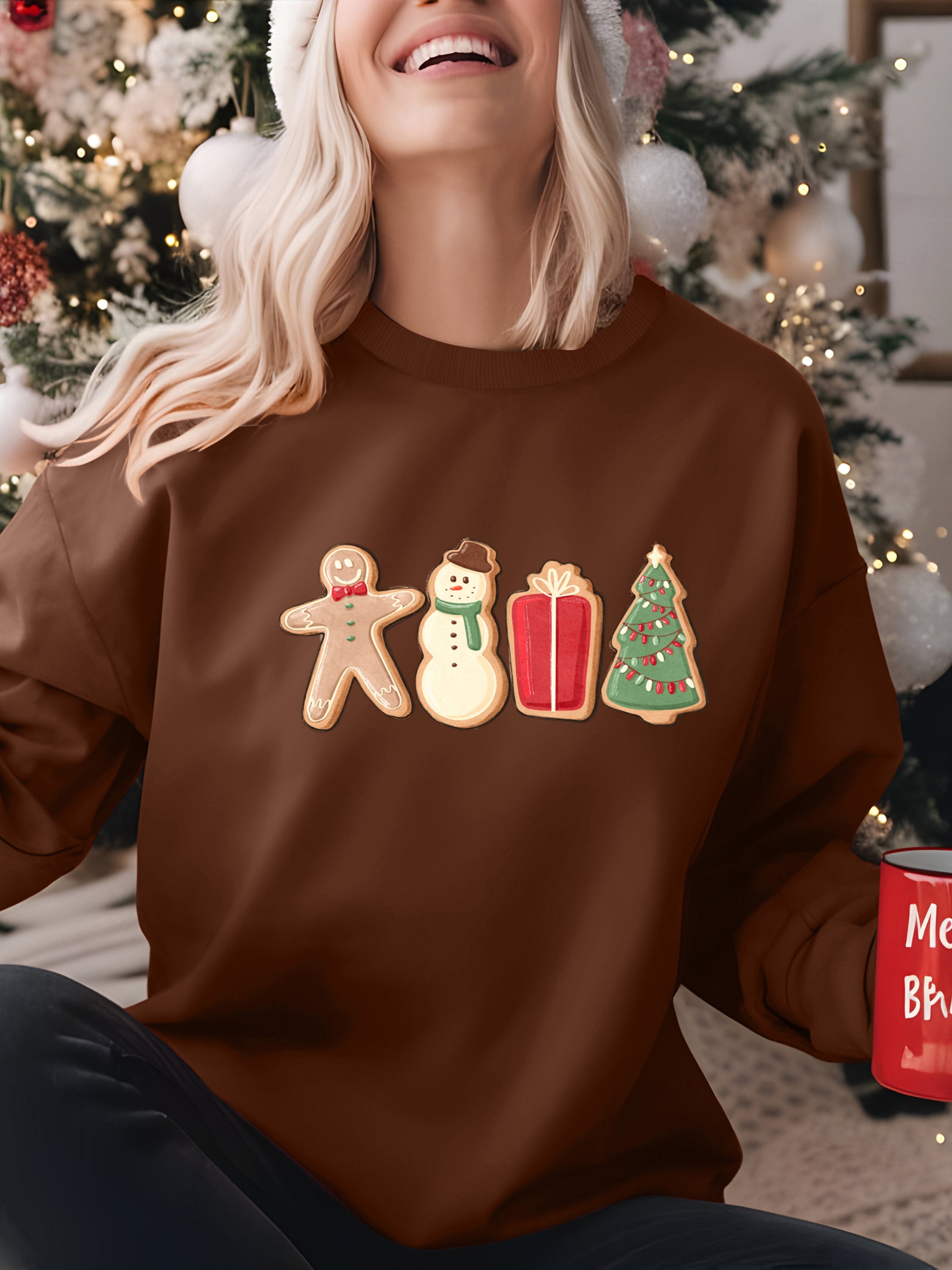 Mia® Festliches Damen Sweatshirt mit Weihnachtsmotiven