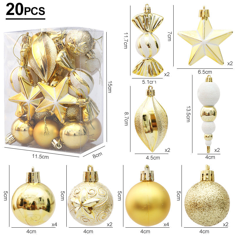 FestiveGlamour® Exklusives Weihnachts-Ornament Set für stilvolle Dekoration