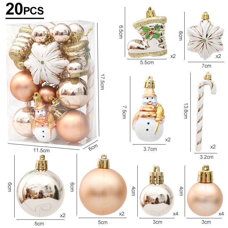 FestiveGlamour® Exklusives Weihnachts-Ornament Set für stilvolle Dekoration