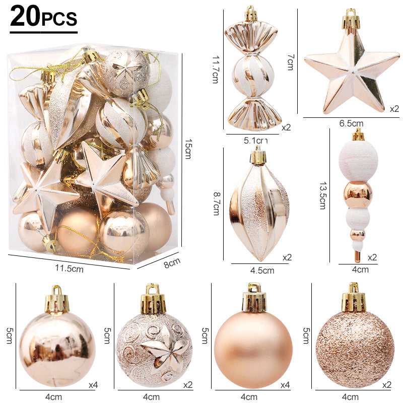 FestiveGlamour® Exklusives Weihnachts-Ornament Set für stilvolle Dekoration