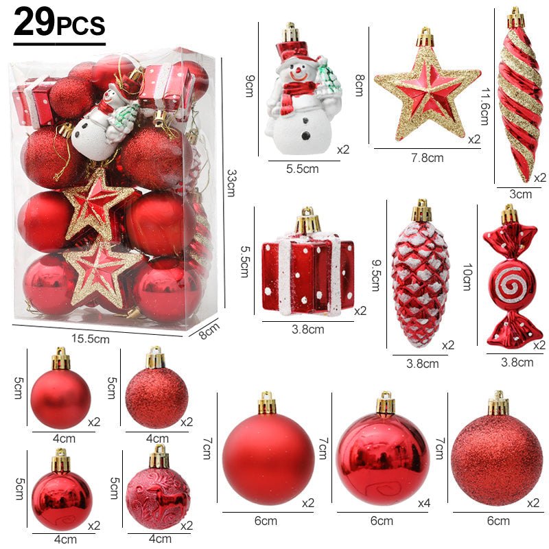 FestiveGlamour® Exklusives Weihnachts-Ornament Set für stilvolle Dekoration