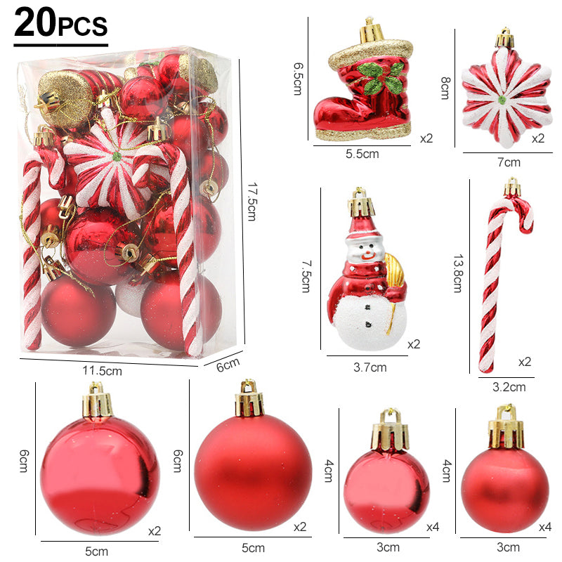 FestiveGlamour® Exklusives Weihnachts-Ornament Set für stilvolle Dekoration