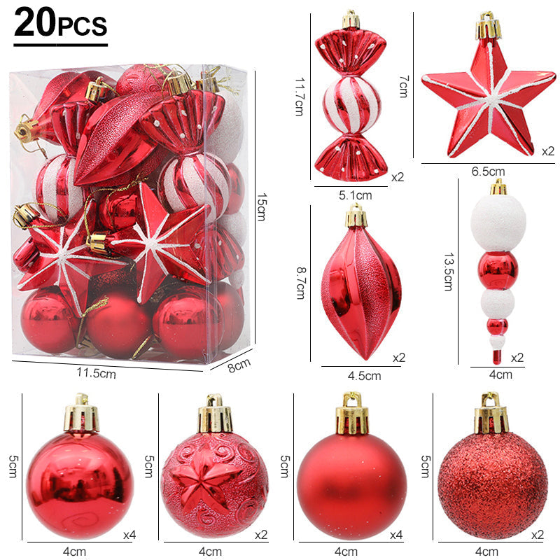 FestiveGlamour® Exklusives Weihnachts-Ornament Set für stilvolle Dekoration