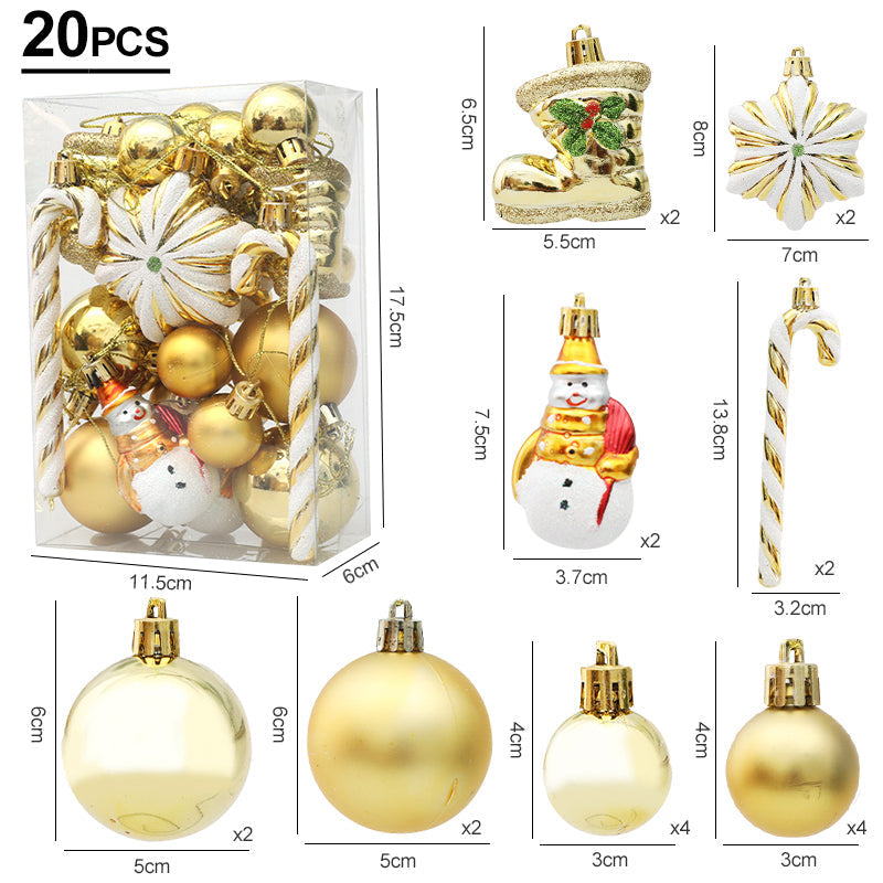 FestiveGlamour® Exklusives Weihnachts-Ornament Set für stilvolle Dekoration