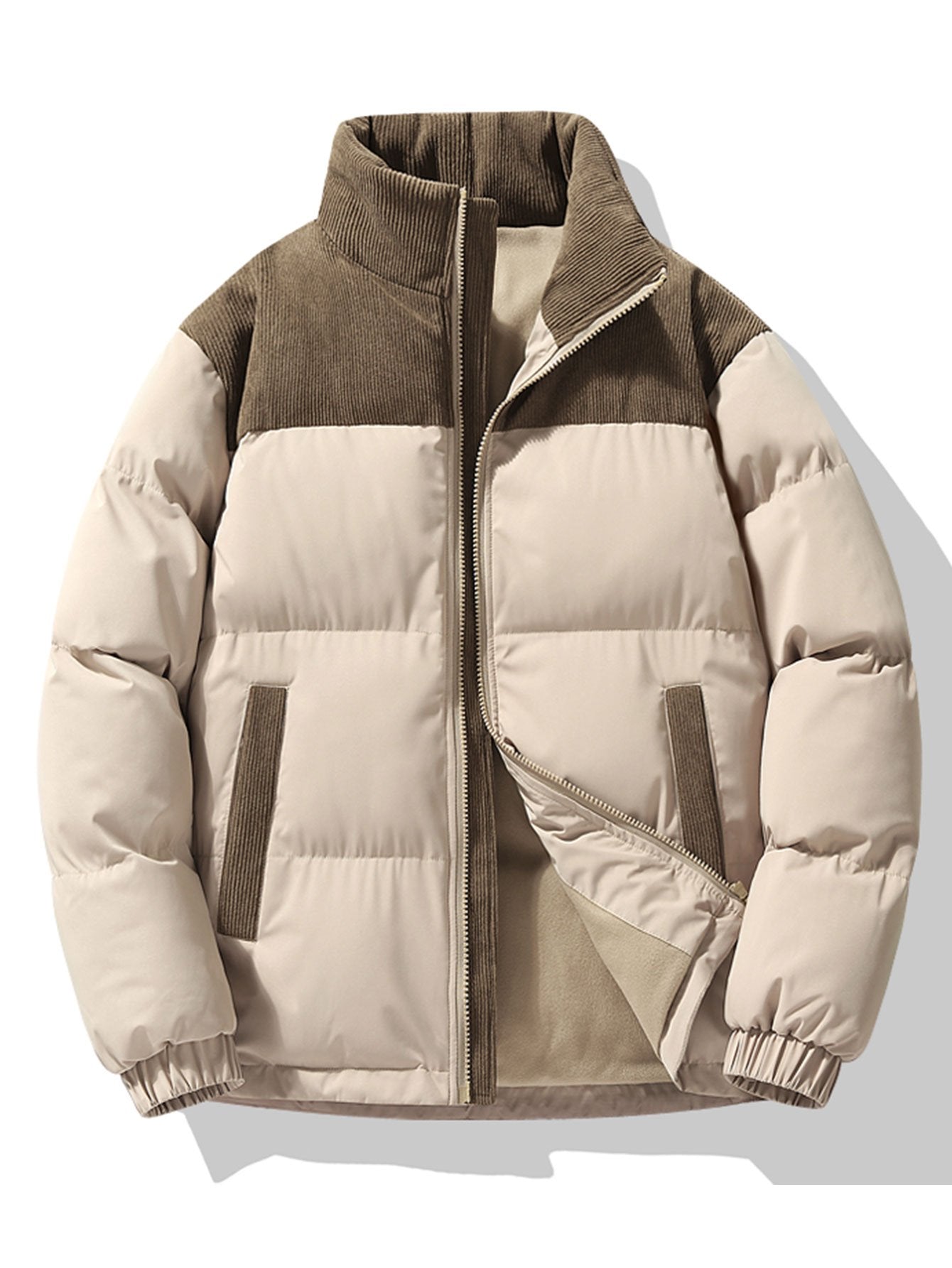 Nordica® Herren Pufferjacke mit stilvollem Kordkragen