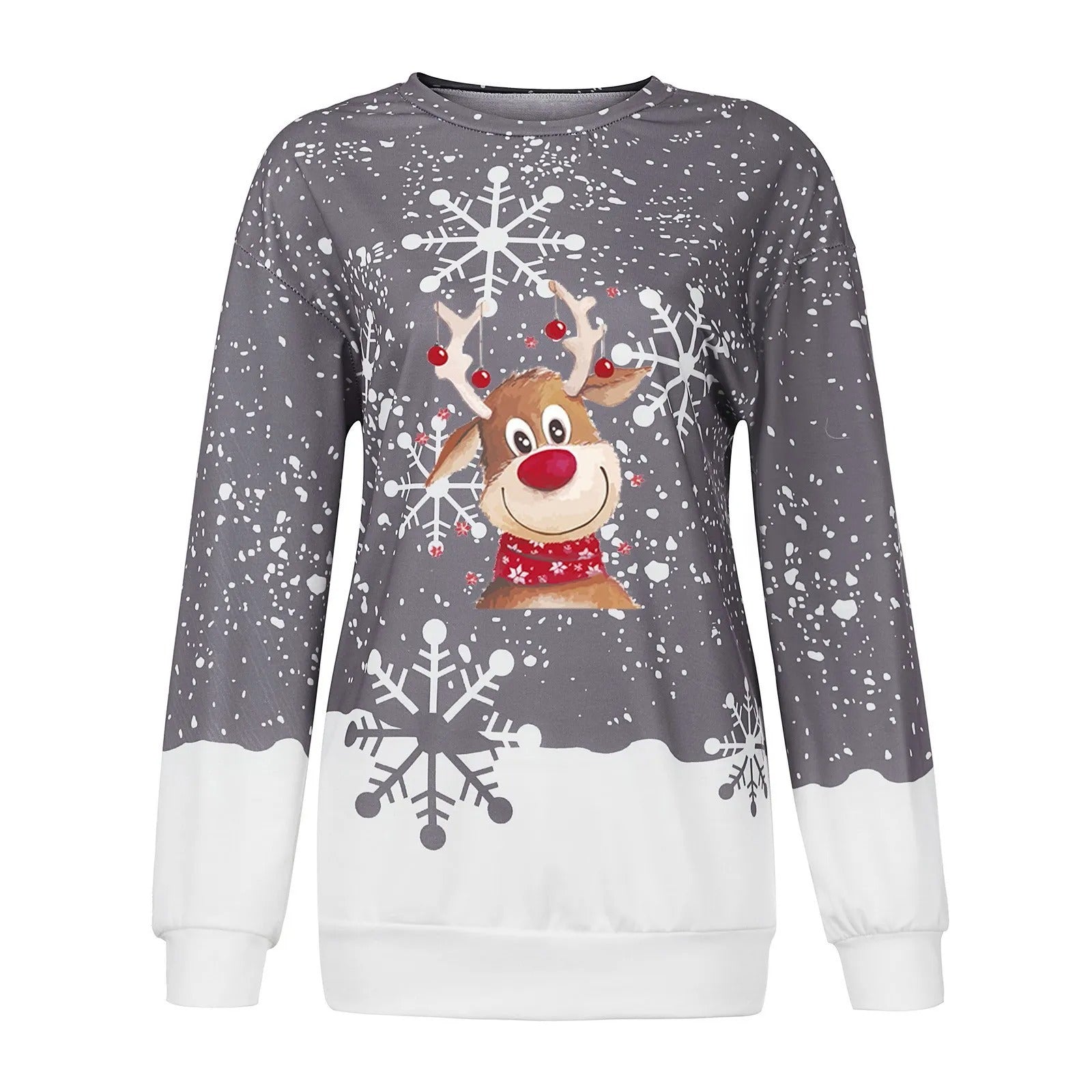 Lara® Weihnachtliches Damen-Sweatshirt mit stimmungsvollen Motiven