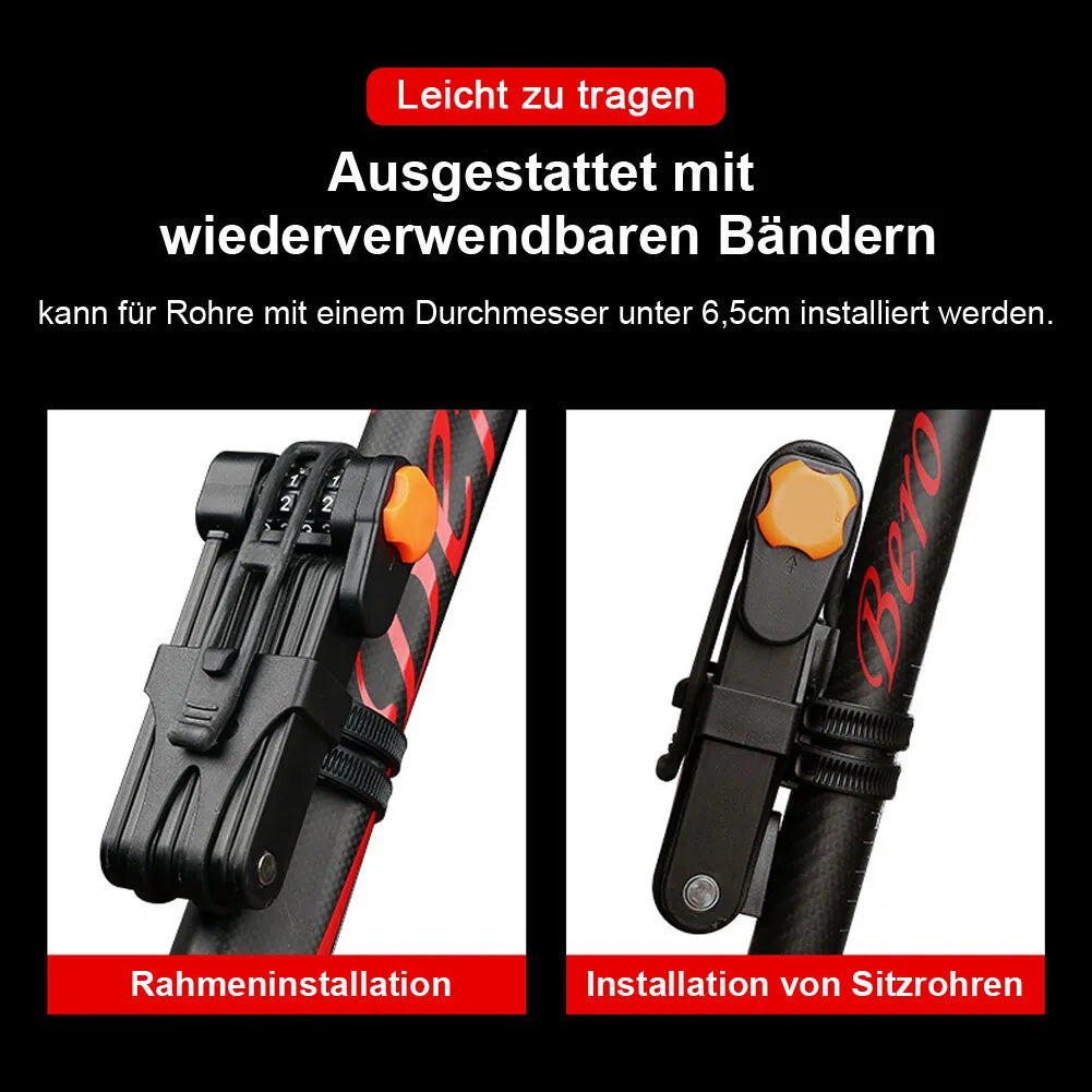 FlexGuard® Sicheres Faltschloss – Premium Anti-Diebstahl für Fahrräder & E-Bikes